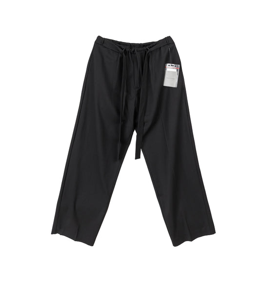 LAAN GATHERED TROUSERS CROW BLACK