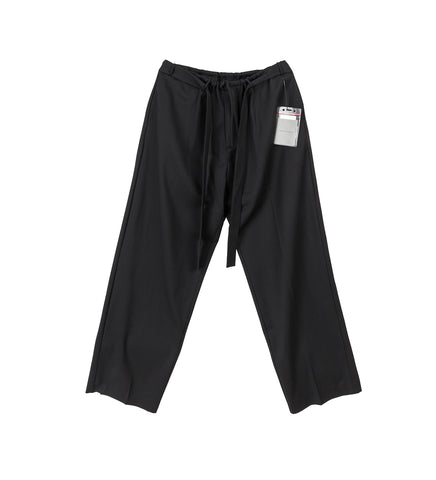 LAAN GATHERED TROUSERS CROW BLACK