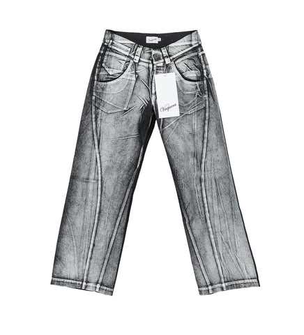 PAINTED WORKWEAR PANTS BLACK