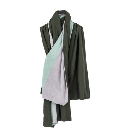 SIGO WIDE KNIT SCARF PINE