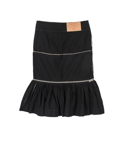 PAINTED WORKWEAR SKIRT BLACK