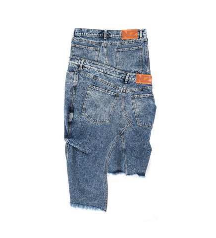 DOUBLE SKIRT DARK WASH