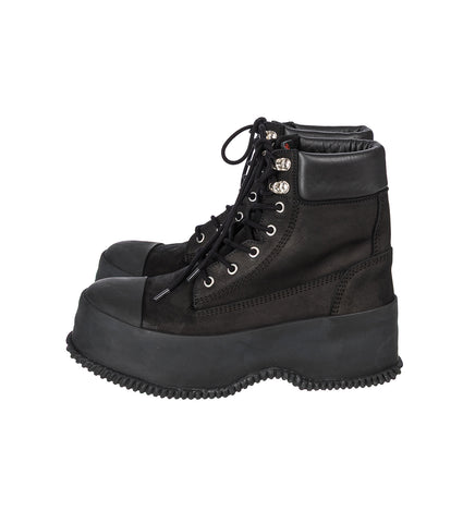 LEATHER VULCANIZED RUBBER WORK BOOT BLACK