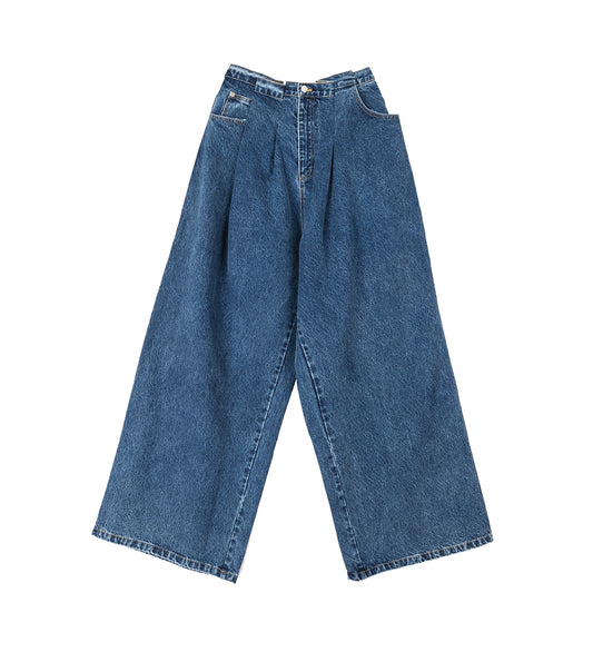 FOLDED JEANS DARK WASH