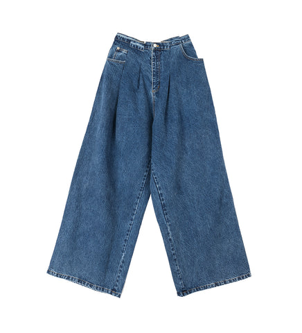FOLDED JEANS DARK WASH