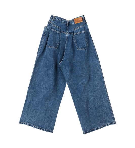FOLDED JEANS DARK WASH
