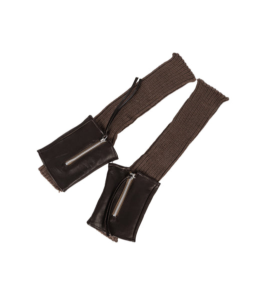 WRIST WARMER COCOA BROWN NAPPA