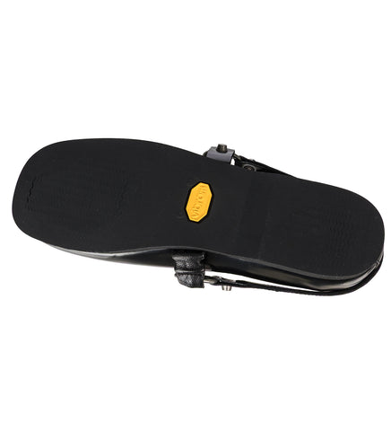 MARY JANE SLIP IN GLAZED BLACK LEATHER