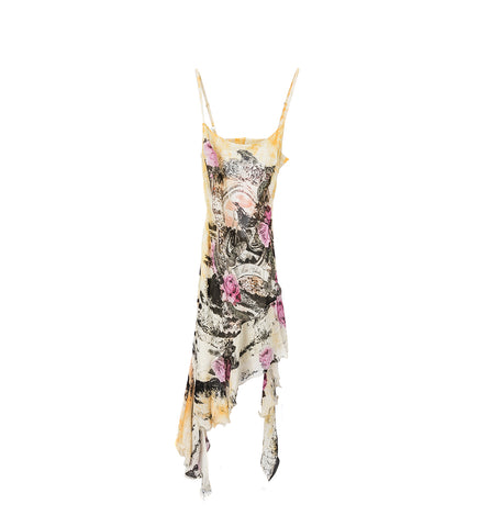 PRINTED DRESS MULTI/YELLOW