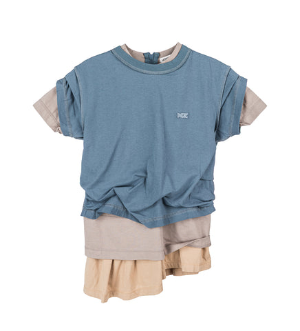 TRIPLE TEE GREY/BEIGE
