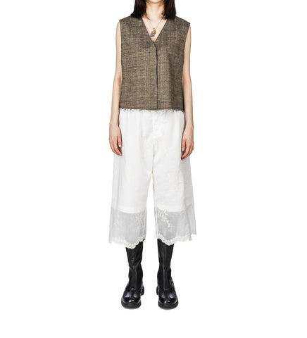 BASE WAISTCOAT DEEP HUSK SOFT GRAIN WEAVE