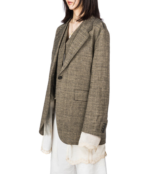 DRIP BLAZER DEEP HUSK SOFT GRAIN WEAVE