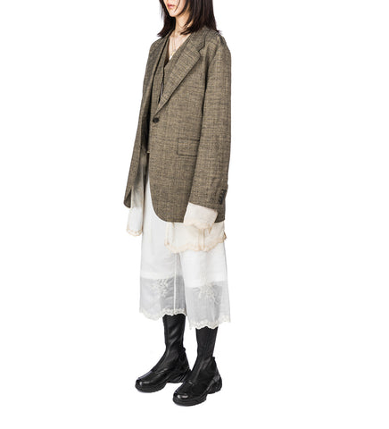 DRIP BLAZER DEEP HUSK SOFT GRAIN WEAVE