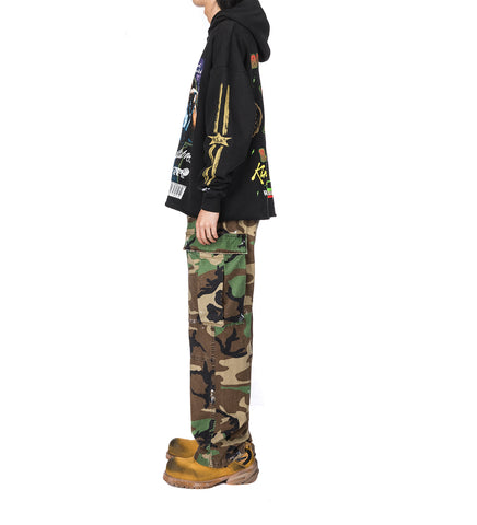 H.I.M RAW EDGE HOODIE BLACK