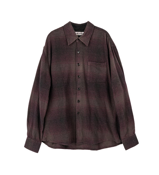 ABOVE SHIRT CORDIAL DUSK CHECK GRAIN WEAVE