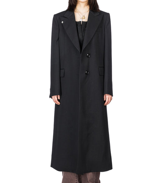 MANTA COAT COARSE BLACK GABARDINE