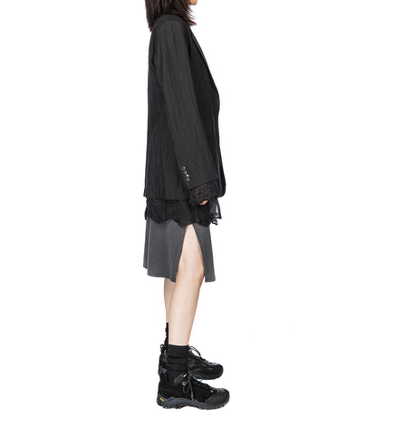 REVERSIBLE DRIP BLAZER SOOT BLACK TECHFLAX