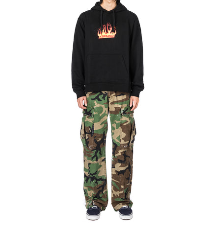 KERRANG! FLAME HOODIE BLACK