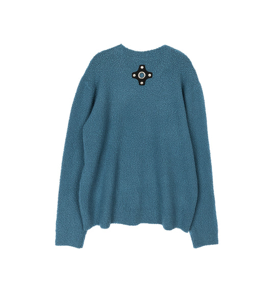 CRAIG GREEN FELT PATCH JUMPER BLUE