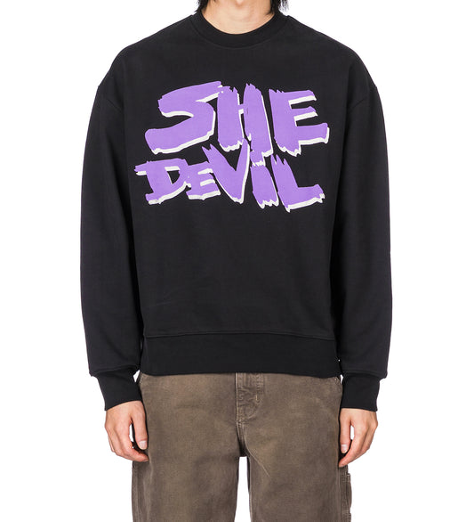 SHE DEVIL SWEATSHIRT PURPLE/BLACK