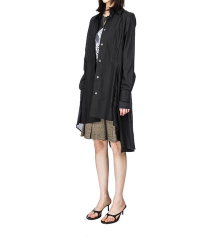 FLUX SHIRT VOID BLACK FINE POPLIN