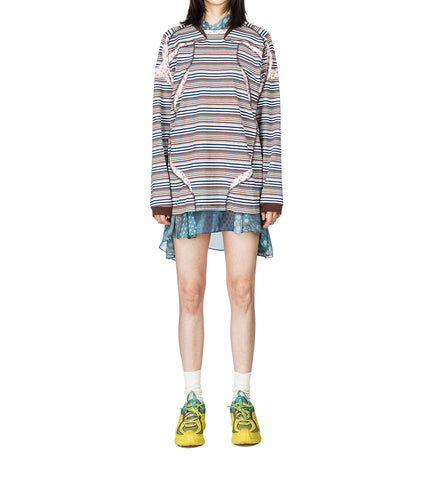 SHORT SLEEVE OVERSIZED SHORT DRESS BABY BLUE