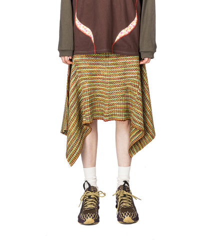 WARRIOR KNIT MIDI SKIRT SUNFLOWER