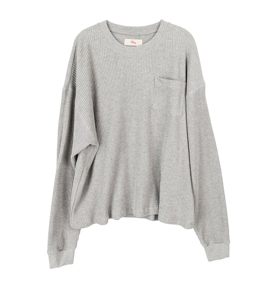 SOARING BOXY POCKET THERMAL HEATHER GREY