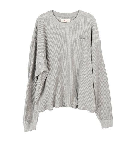 SOARING BOXY POCKET THERMAL HEATHER GREY