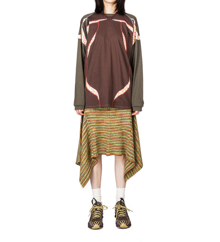 SPORT JERSEY LONG SLEEVE BROWN/FLOWER