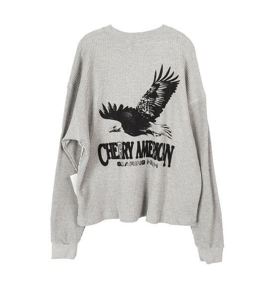 SOARING BOXY POCKET THERMAL HEATHER GREY