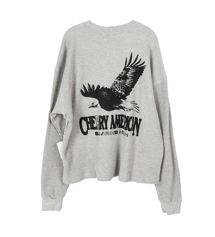 SOARING BOXY POCKET THERMAL HEATHER GREY