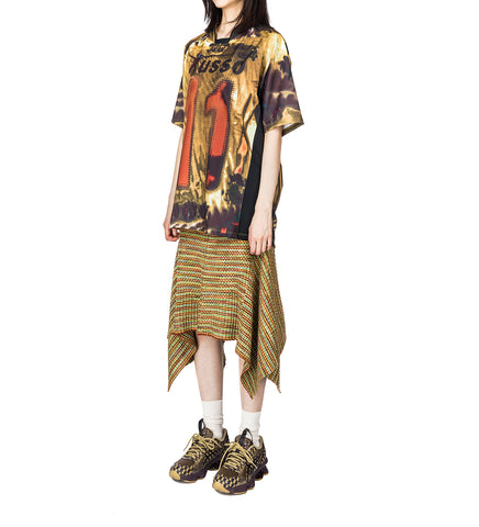 WARRIOR KNIT MIDI SKIRT SUNFLOWER