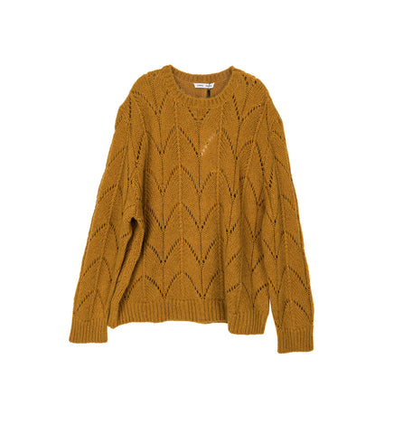 CMMN SWDN ARCHER POINTELLE SWEATHER MUSTARD