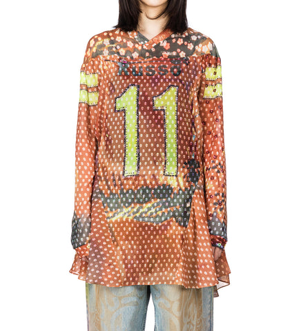 LONG SLEEVE SHORT DRESS MUDDY ORANGE