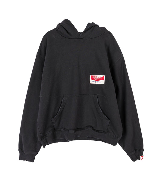 CHEVRON PULLOVER HOODIE VINTAGE BLACK