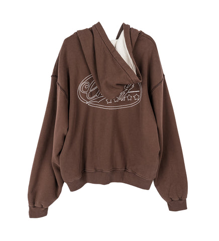 5 STAR THERMAL ZIP HOODIE BROWN