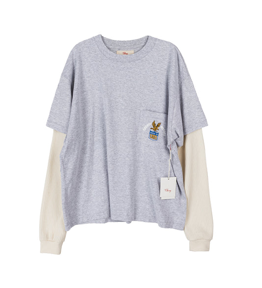 MOTORS LAYERED THERMAL T-SHIRT HEATHER GREY