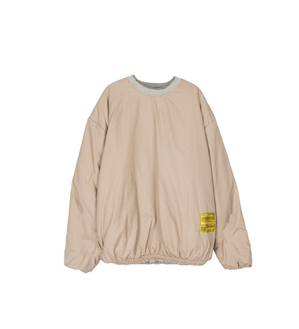 RECODED BY AALTO DOUBLE NYLON SWEATSHIRT BEIGE