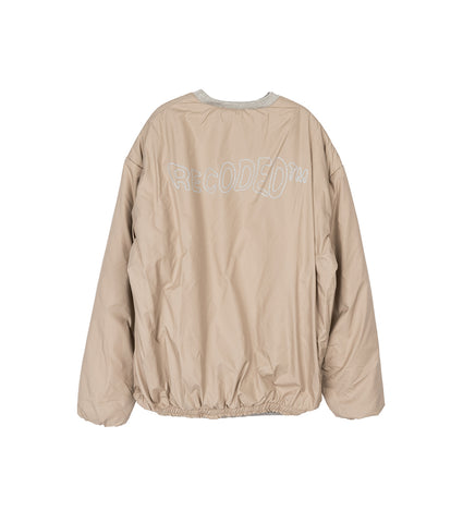 RECODED BY AALTO DOUBLE NYLON SWEATSHIRT BEIGE