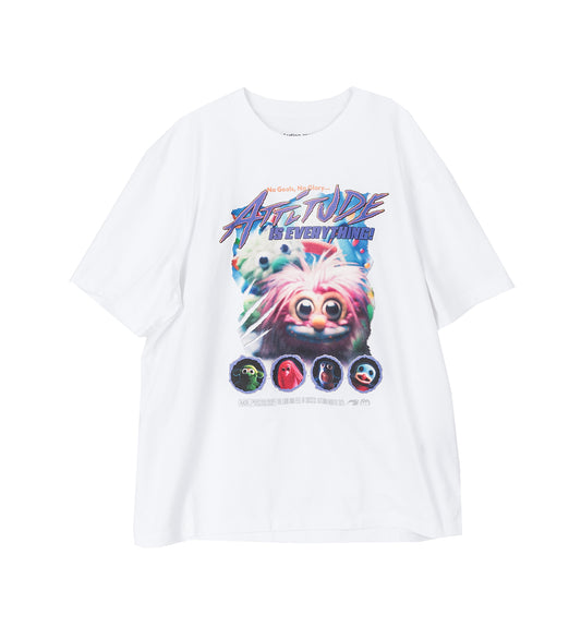 ATTITUDE PRINT CLASSIC T-SHIRT WHITE