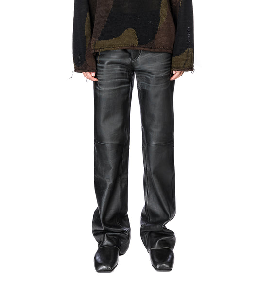 CARLSON CUT WHISKER BLACK BUFFED LAMBSKIN