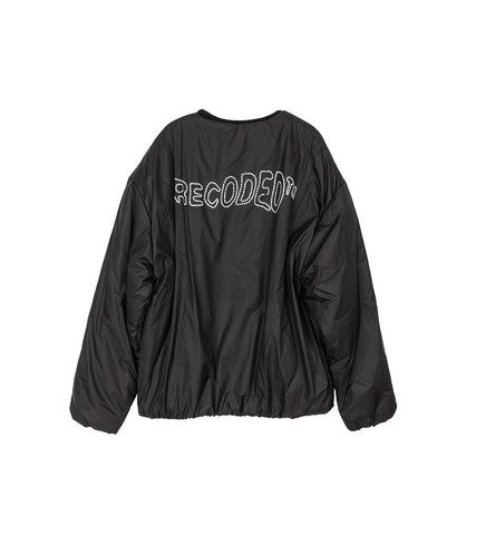 RECODED BY AALTO DOUBLE NYLON SWEATSHIRT BLACK