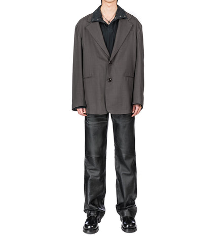 INDUSTRY BLAZER STORM GREY MERINO VOILE