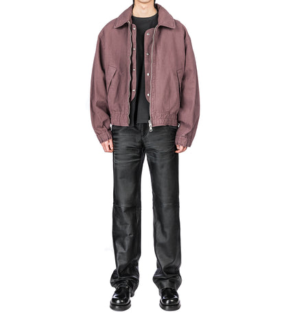 CARLSON CUT WHISKER BLACK BUFFED LAMBSKIN