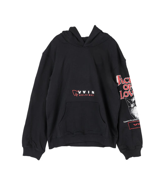 FACES OF LOVE HOODIE BLACK