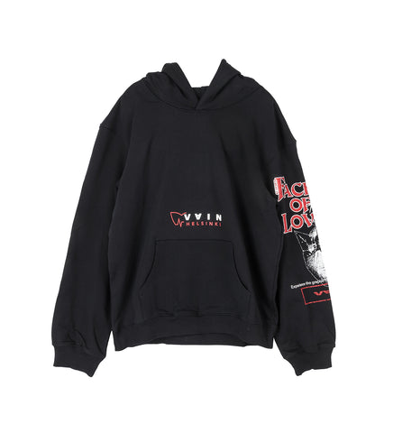 FACES OF LOVE HOODIE BLACK