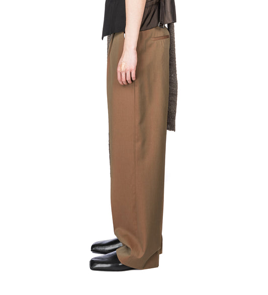 BORROWED CHINO BRONZE CANGIANTE FINE WOOL