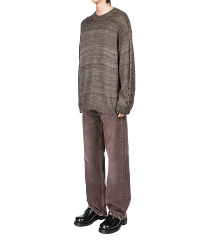POPOVER ROUNDNECK WATHERED EARTH HANDSPUN SILK