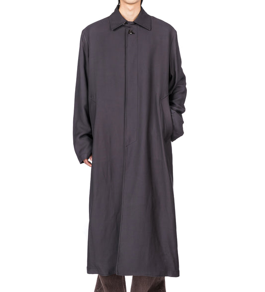 CLOAK CARCOAT MUTED LEAD CHALKSKIN VISCOSE